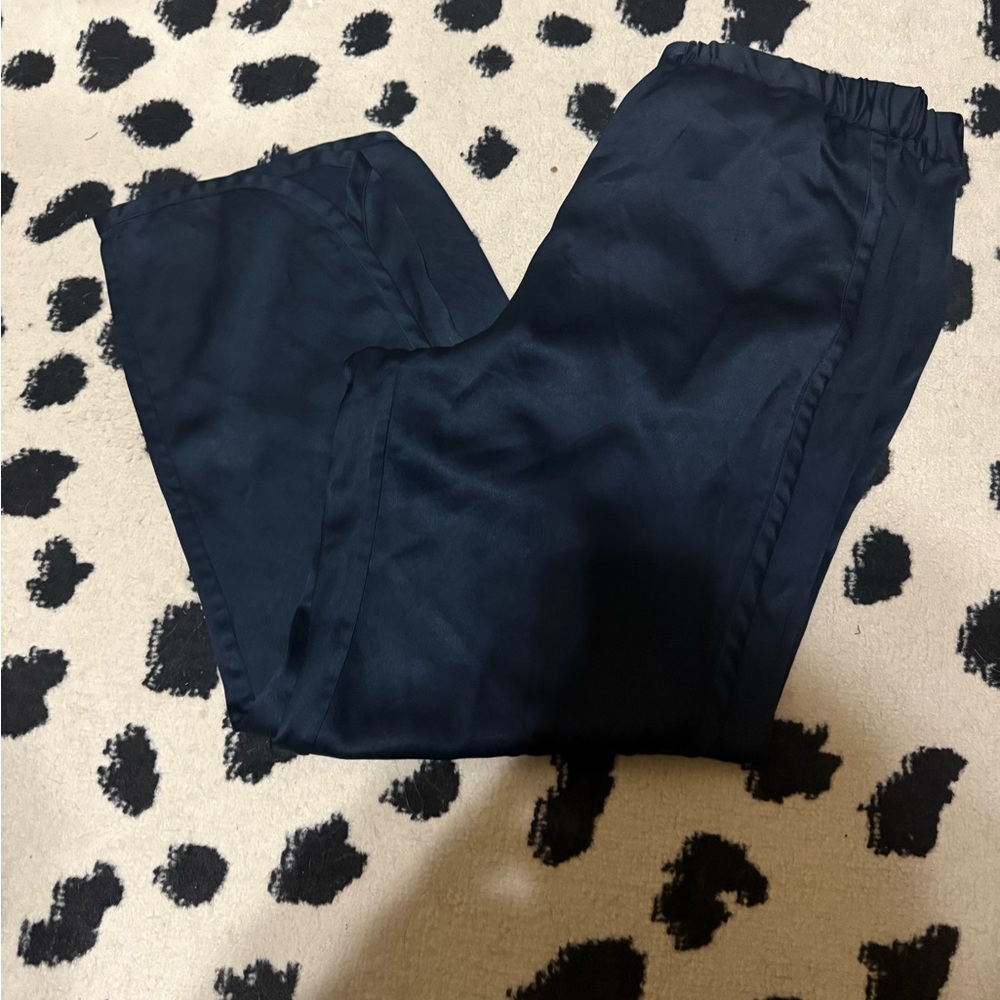 Joie Navy Satin Track Pant